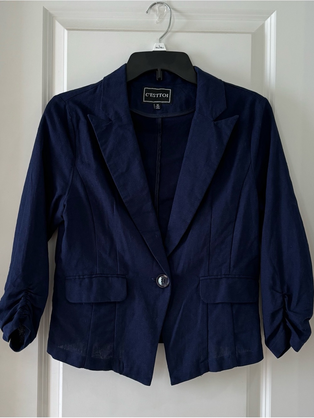 Navy Single-Button Tailored Blazer